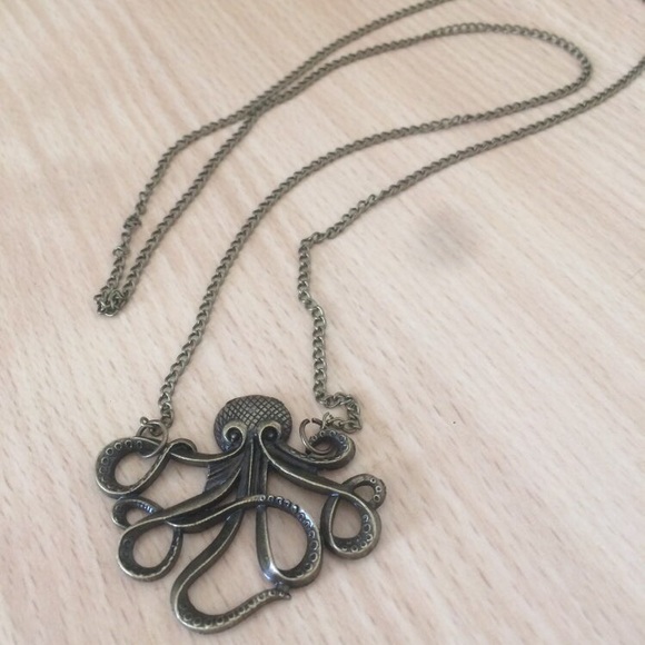 🔥Steampunk Octopus necklace. Antique silver color - Picture 5 of 6